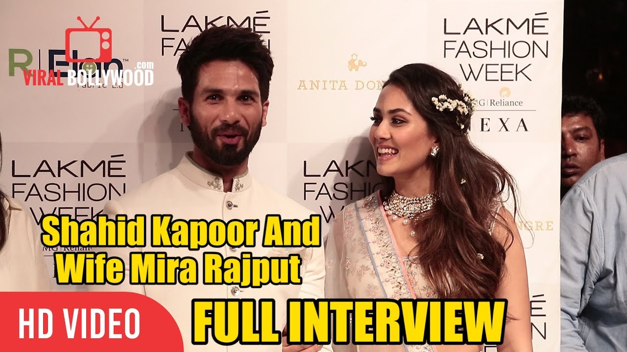 Shahid Kapoor And Mira Rajput Full Interview | Lakme Fashion Week 2018 | LFW Day 01