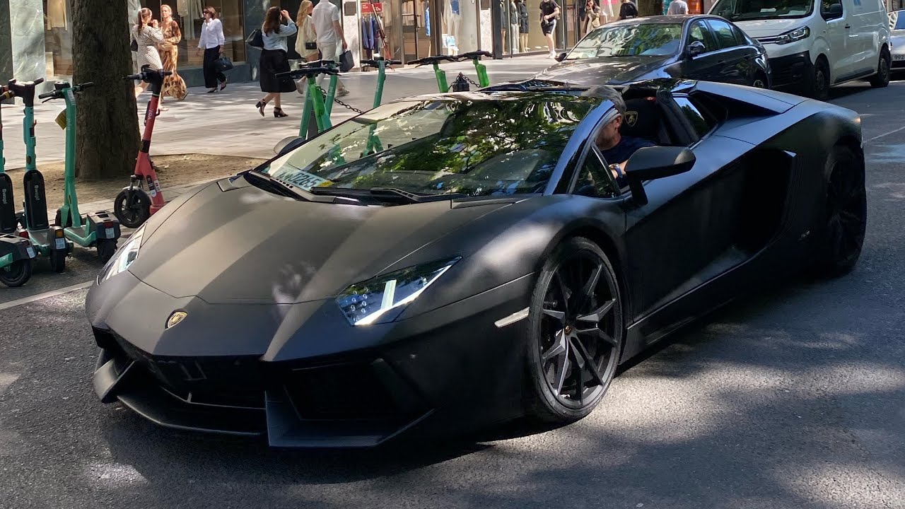 Carspotting Düsseldorf 28.06.2024 (Freitag) Lamborghini Aventador S Roadster, 2 Mclaren 720s...