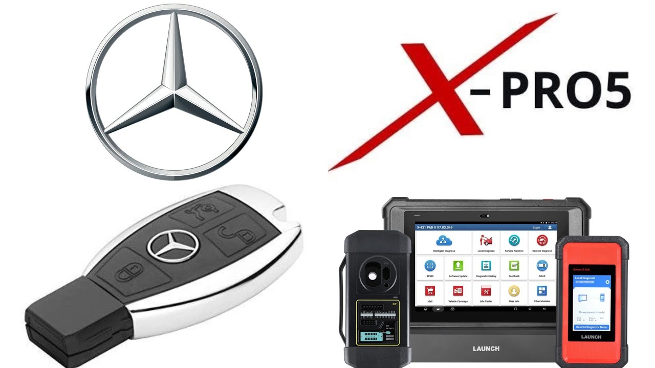 SPECIAL PROCEDURE ADD NEW KEY MERCEDES BENZ PROGRAMMING WITH LAUNCH X431 XPROG3 AND XPRO5