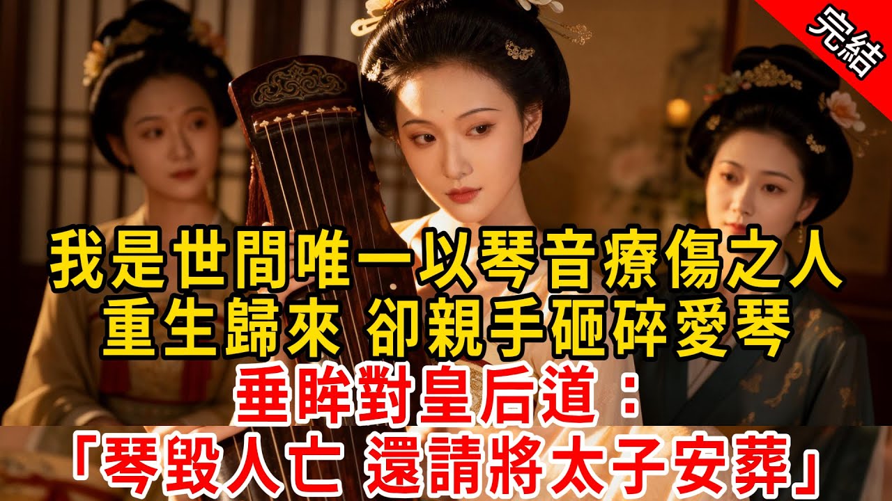 我是世間唯一以琴音療傷之人，重生歸來 卻親手砸碎愛琴；垂眸對皇后道：「琴毀人亡 還請將太子安葬」#原创 #古言 #小说 #重生 #爽文