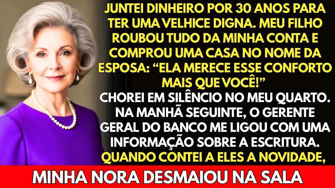 Meu filho usou minha aposentadoria para comprar uma casa pra esposa... Até que o banco me ligou