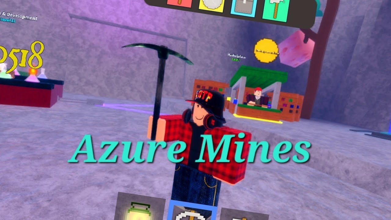 Roblox: Azure Mines Max depth (5,833.5m)