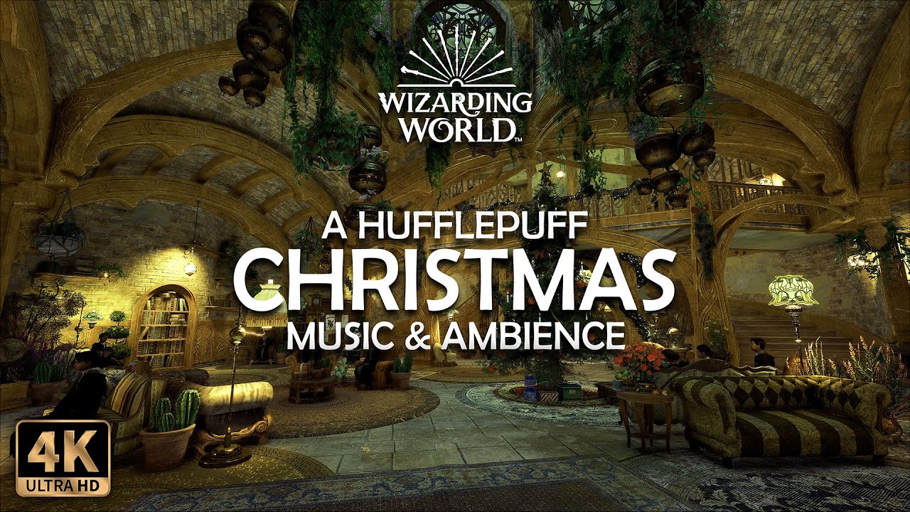 🎄 A Hufflepuff Christmas: Holidays at Hogwarts 🎅 | Harry Potter 4K Ambience & Music