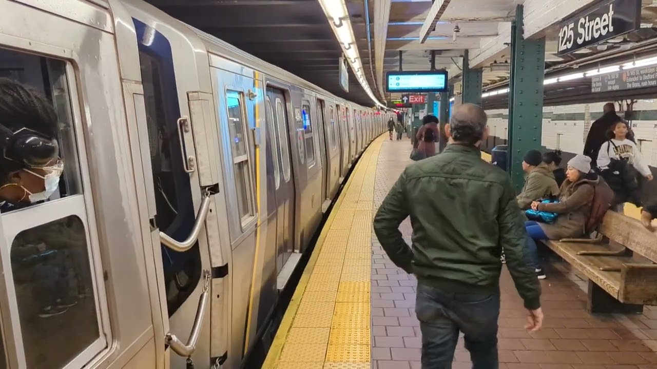 MTA NYC Kawasaki R211 (A) to 168th St leaves 125th St