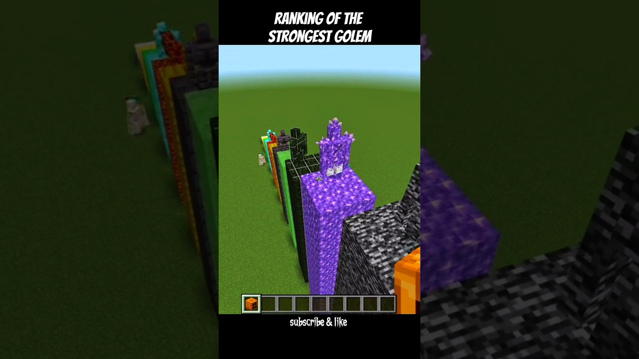 Minecraft ranking of the strongest Golem 💀 #minecraft #shorts