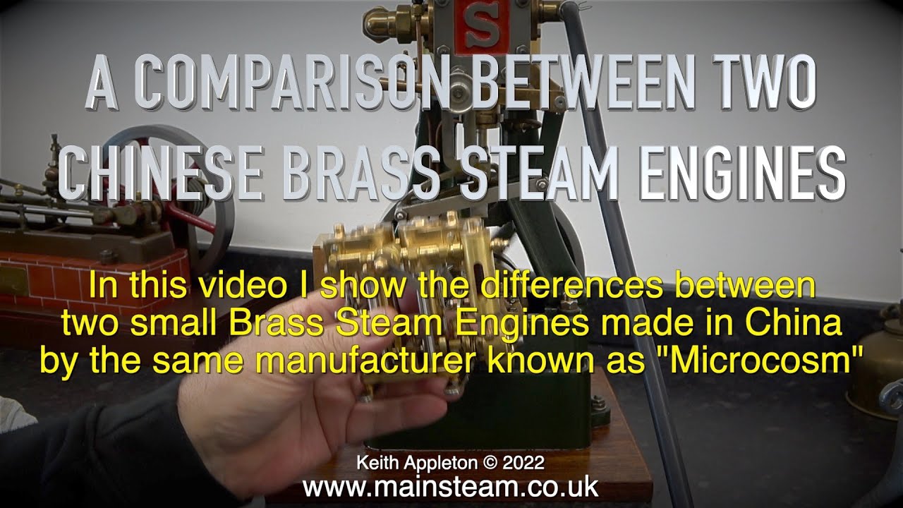 TWO SMALL BRASS CHINESE STEAM ENGINES - A COMPARISON