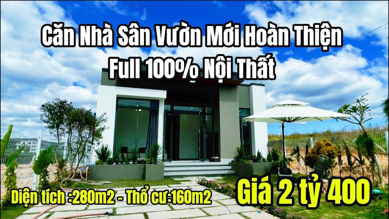 Chỉ với 2 tỷ 400| Sở Hữu Ngay Căn Nhà Sân Vườn| Full Nội Thất 100%| BDS VEN Đà Lạt 