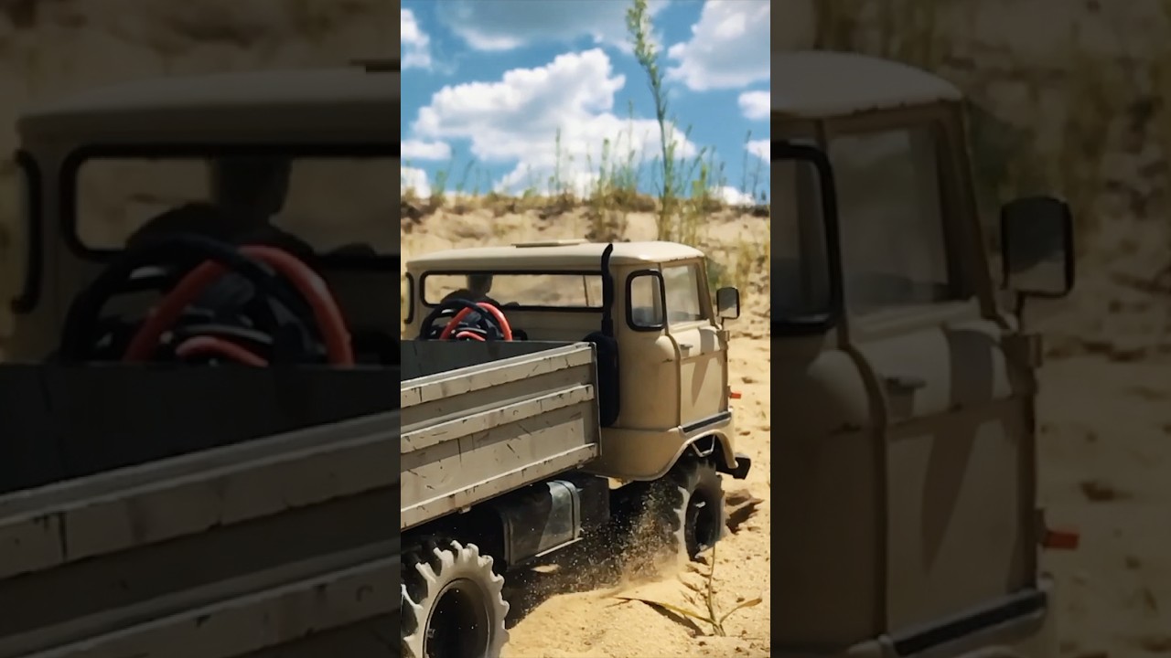 RC IFA W50LA | Podjazd pod piaszczystą g&oacute;rę | Model 1:14