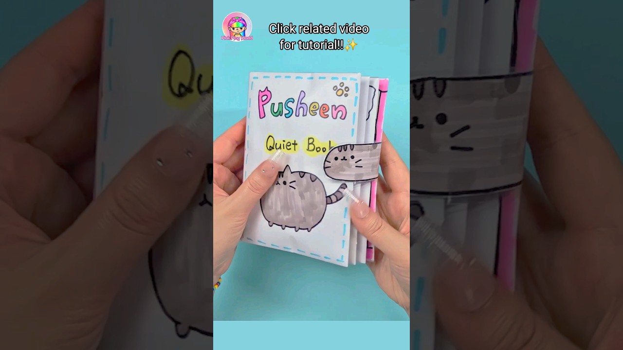 Pusheen Squishy Book #quietbook #paperdiy