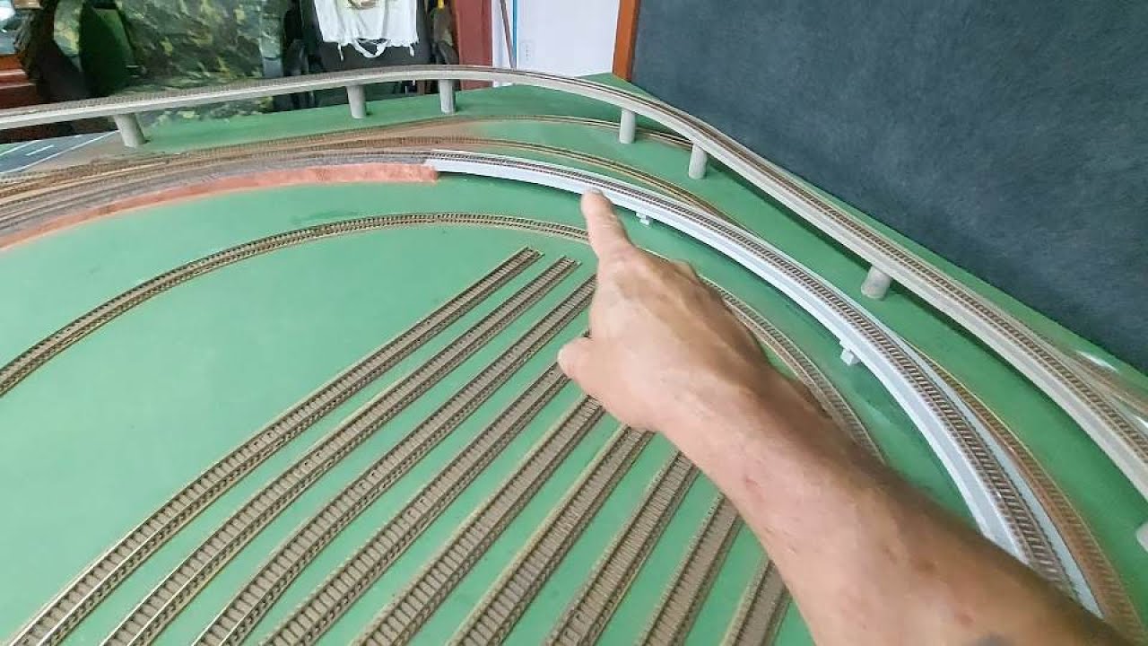 #Ferromodelismo, detalhes, medidas de raios das curvas, inclinação das rampas, etc...