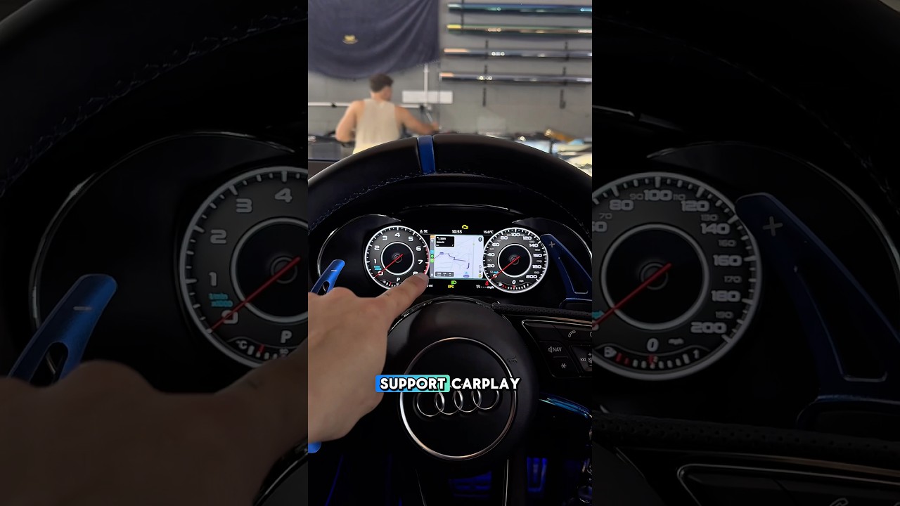 Установка цифровой панели Audi 👀🤩 #audi #carplay #caraccessory #digitaldashboard