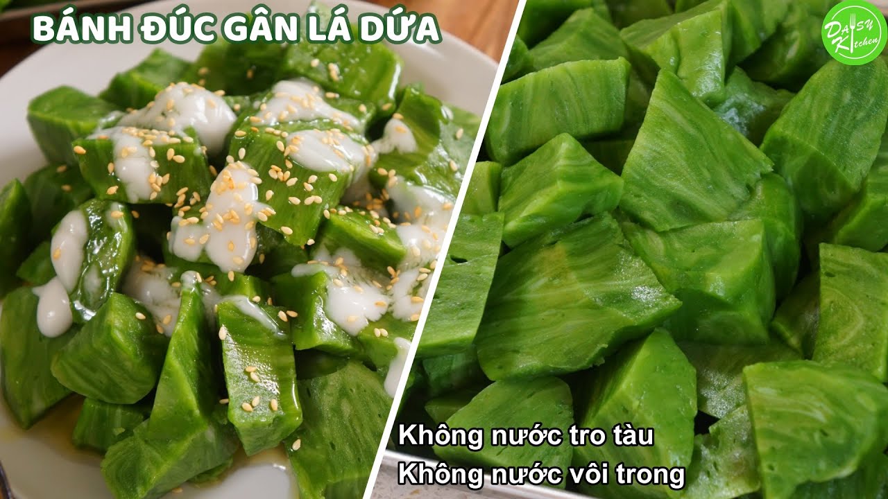 Bánh Đúc Gân Lá Dứa Không Nước Vôi Trong & Nước Tro Tàu | Cách Làm Nhanh Gọn–Bánh Ngon Đẹp Dai Giòn
