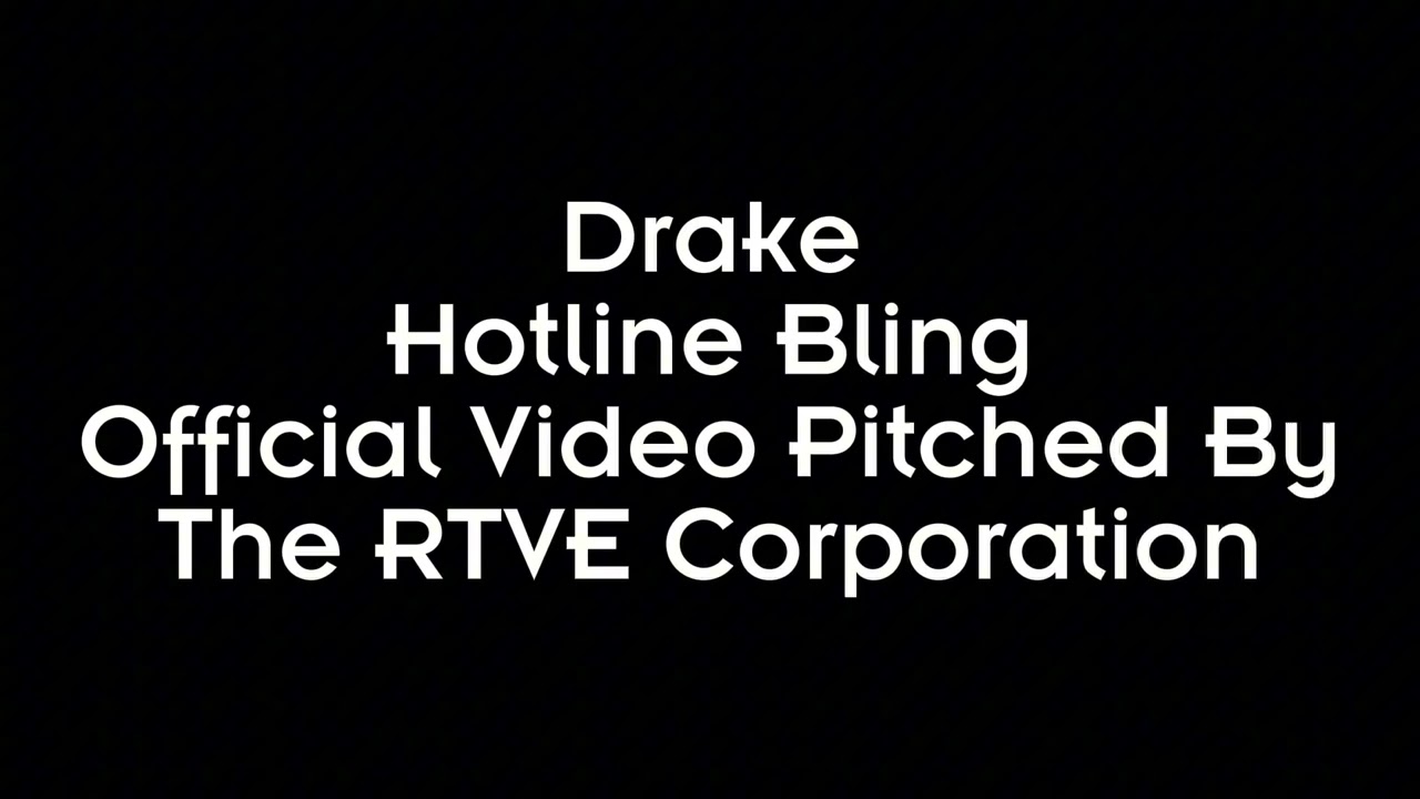 Drake - Hotline Bling (Pitched)