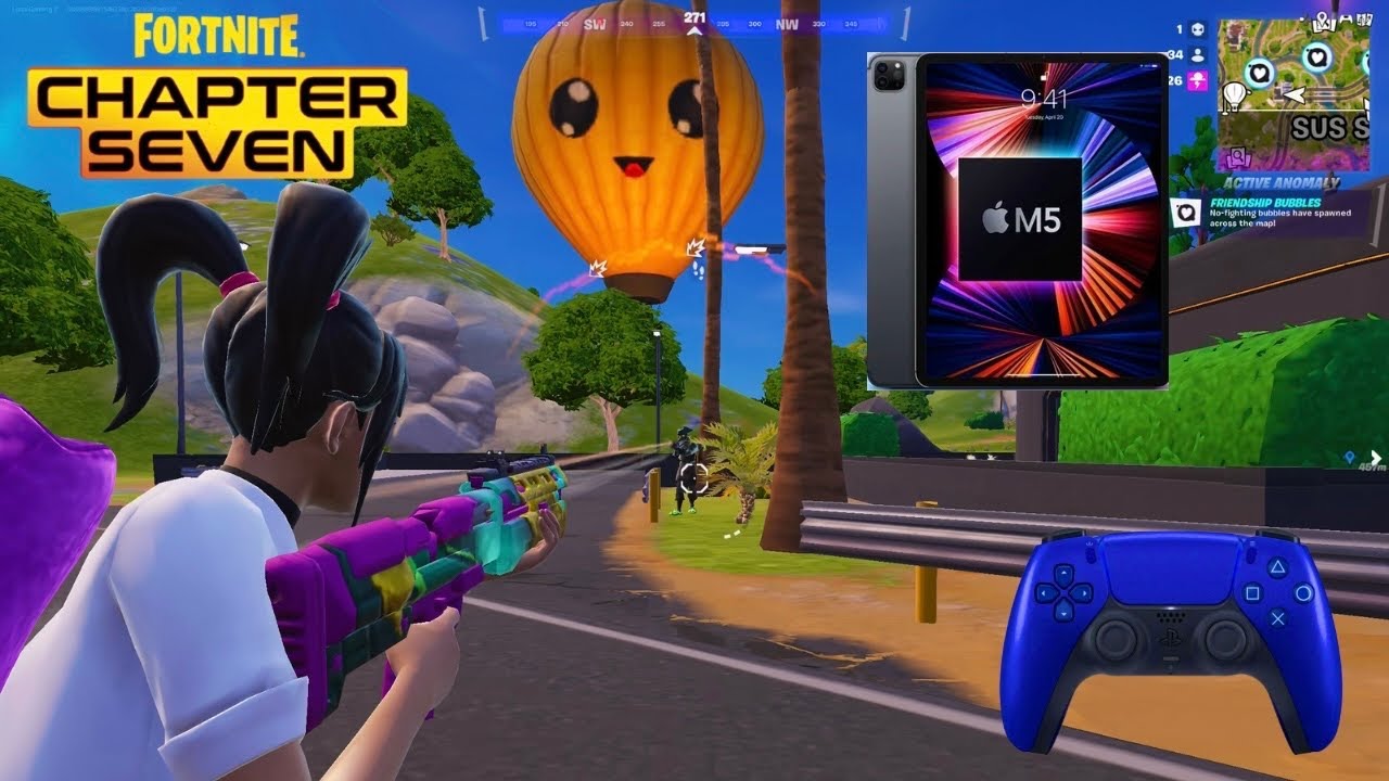 🔥 Fortnite Battle Royale Solo Gameplay – iPad Pro M5 + PS5 Controller 🎮📱