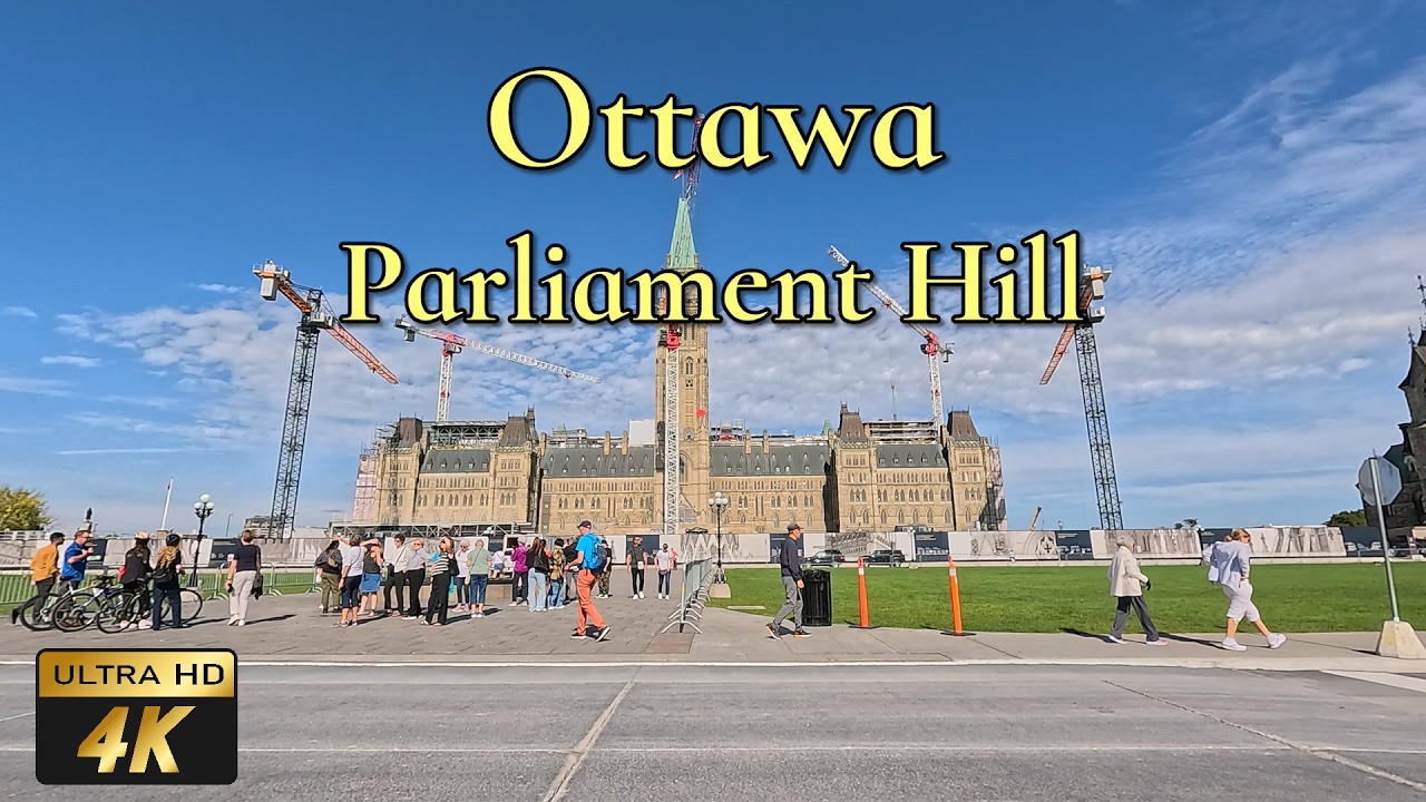 🇨🇦 Parliament Hill, Ottawa - beautiful autumn walking tour in 4K 60fps