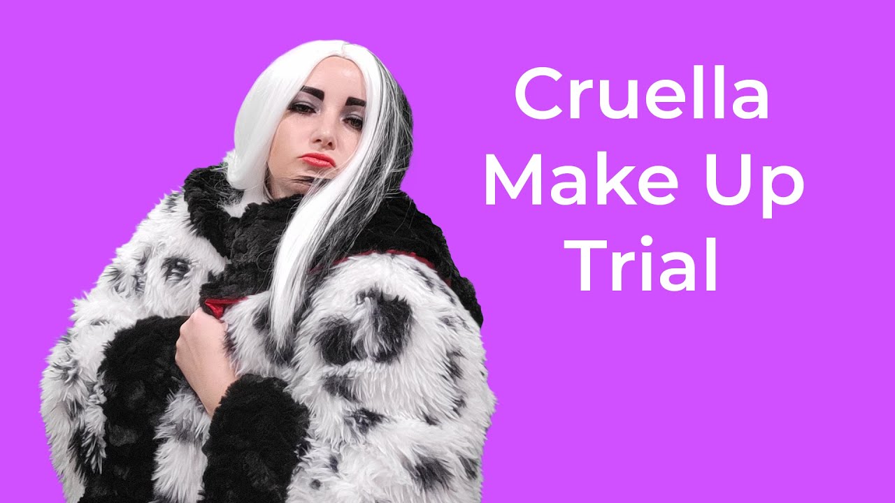 Once Upon A Time Cosplay: Cruella Makeup Trial // Cosplay Makeup