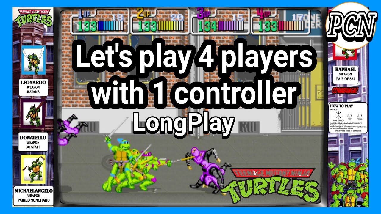 Teenage Mutant Ninja Turtles - Arcade Game - 4 Players Synchronized controls - episode 1 #LongPlay