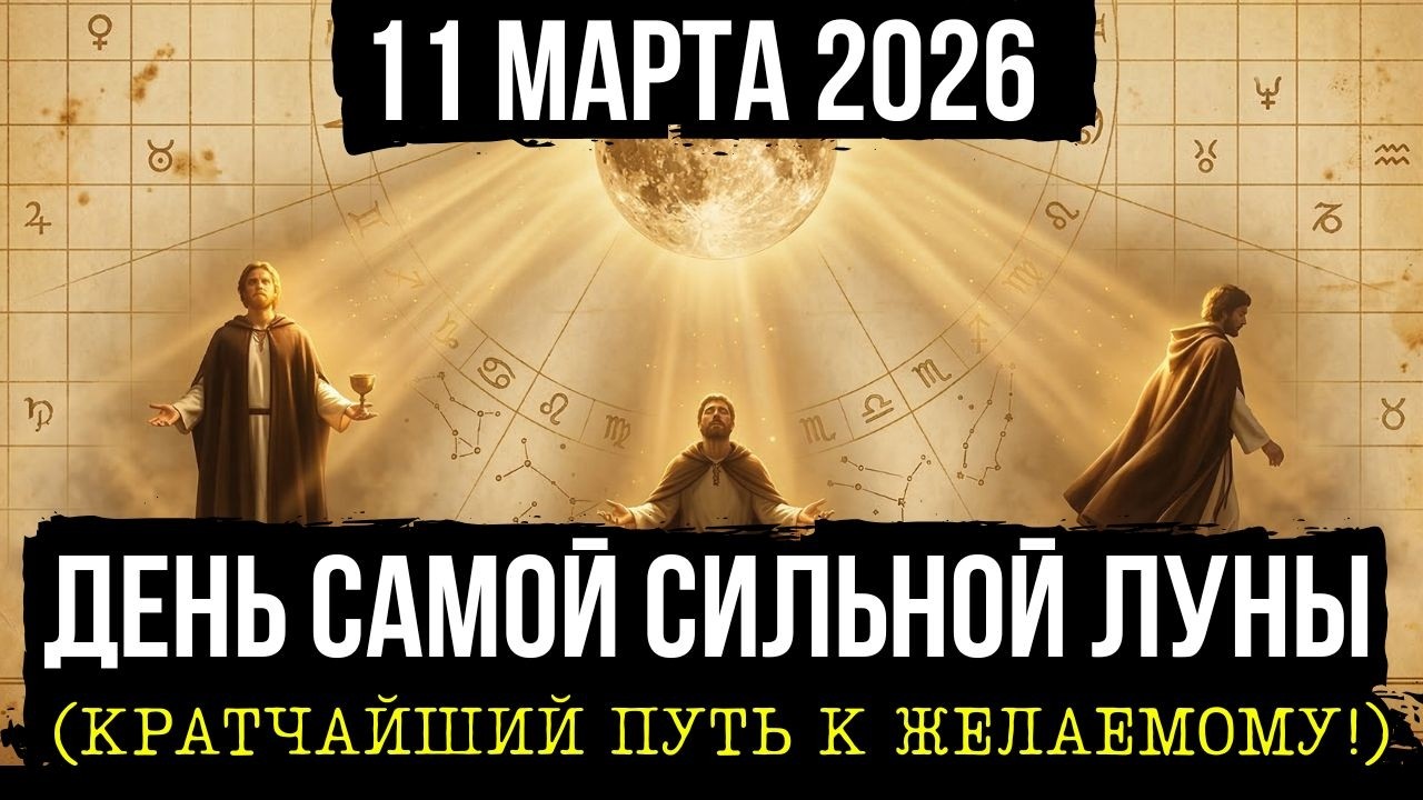 СИЛА ЛУНЫ НА ПИКЕ 11 МАРТА! ИСПОЛЬЗУЙТЕ ЭТО! Редчайший момент 18-летнего цикла!