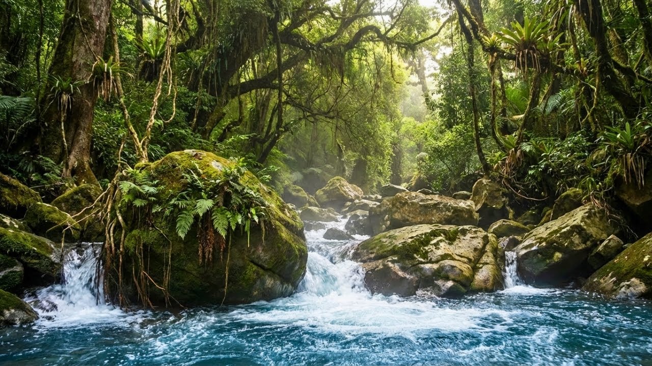 Calming River Stream Live 24/7 – Gentle Water Flow & Green Noise for Sleep & Relaxation