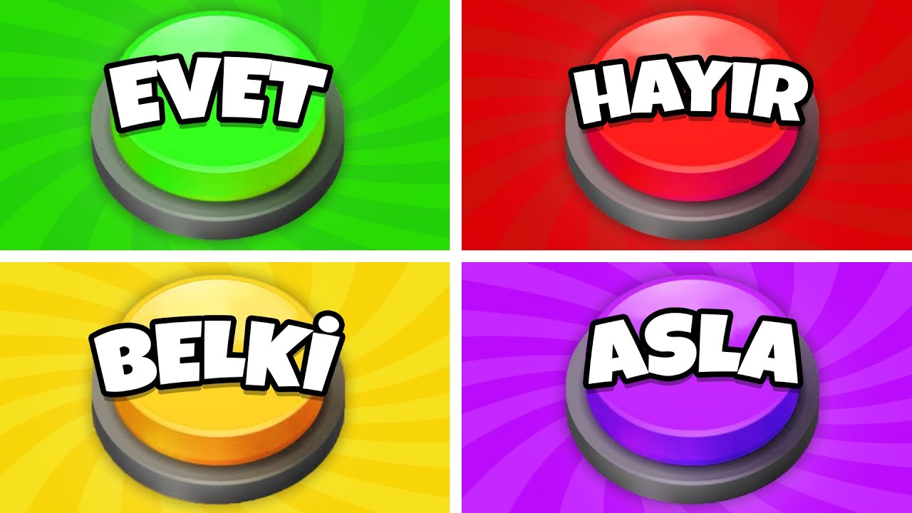 Bir Buton Se&ccedil;...! 😱 EVET, HAYIR, BELKİ ya da ASLA Oyunu