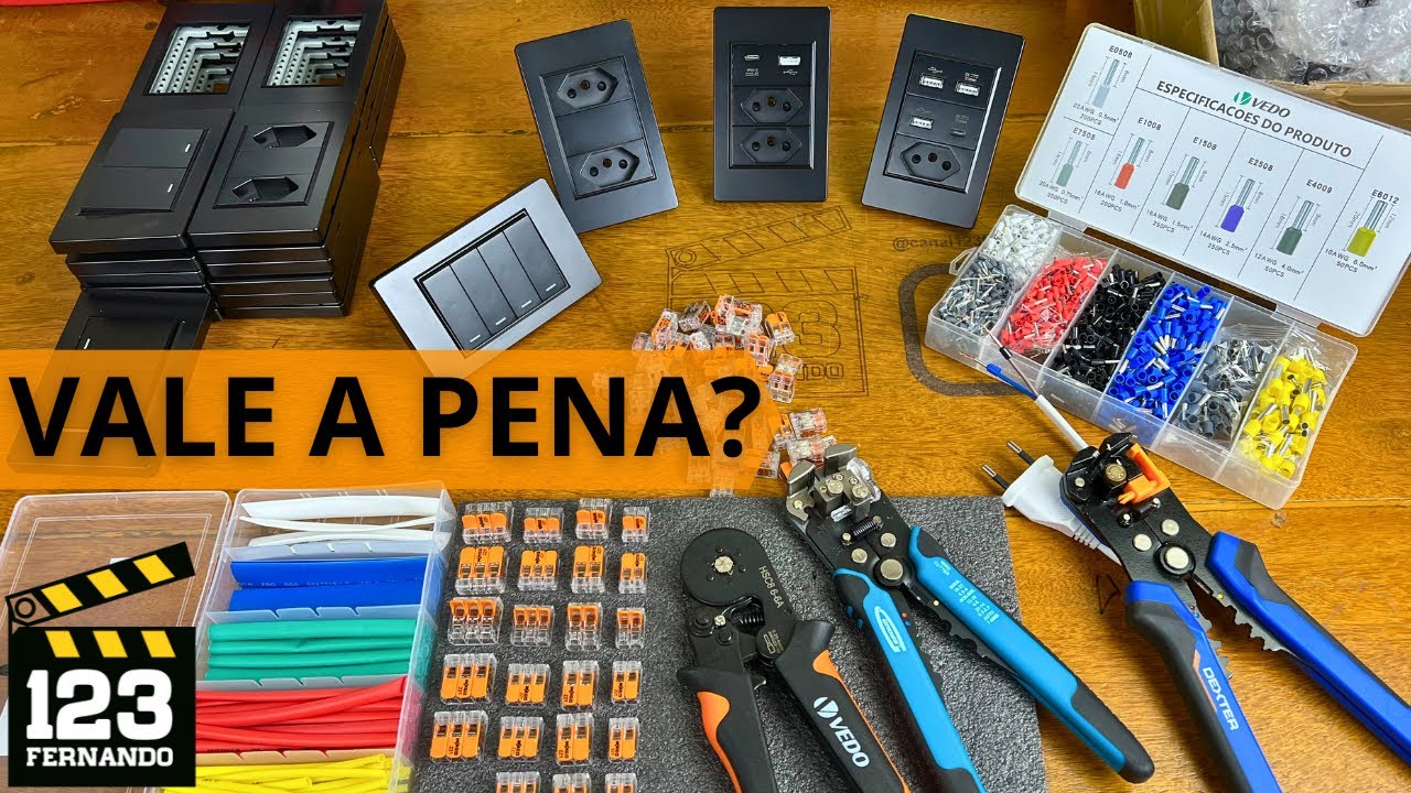 TOMADAS USB E INTERRUPTORES DELEFU, CONECTORES WAGO, ALICATE DECAPADOR E ALICATE CRIMPADOR?