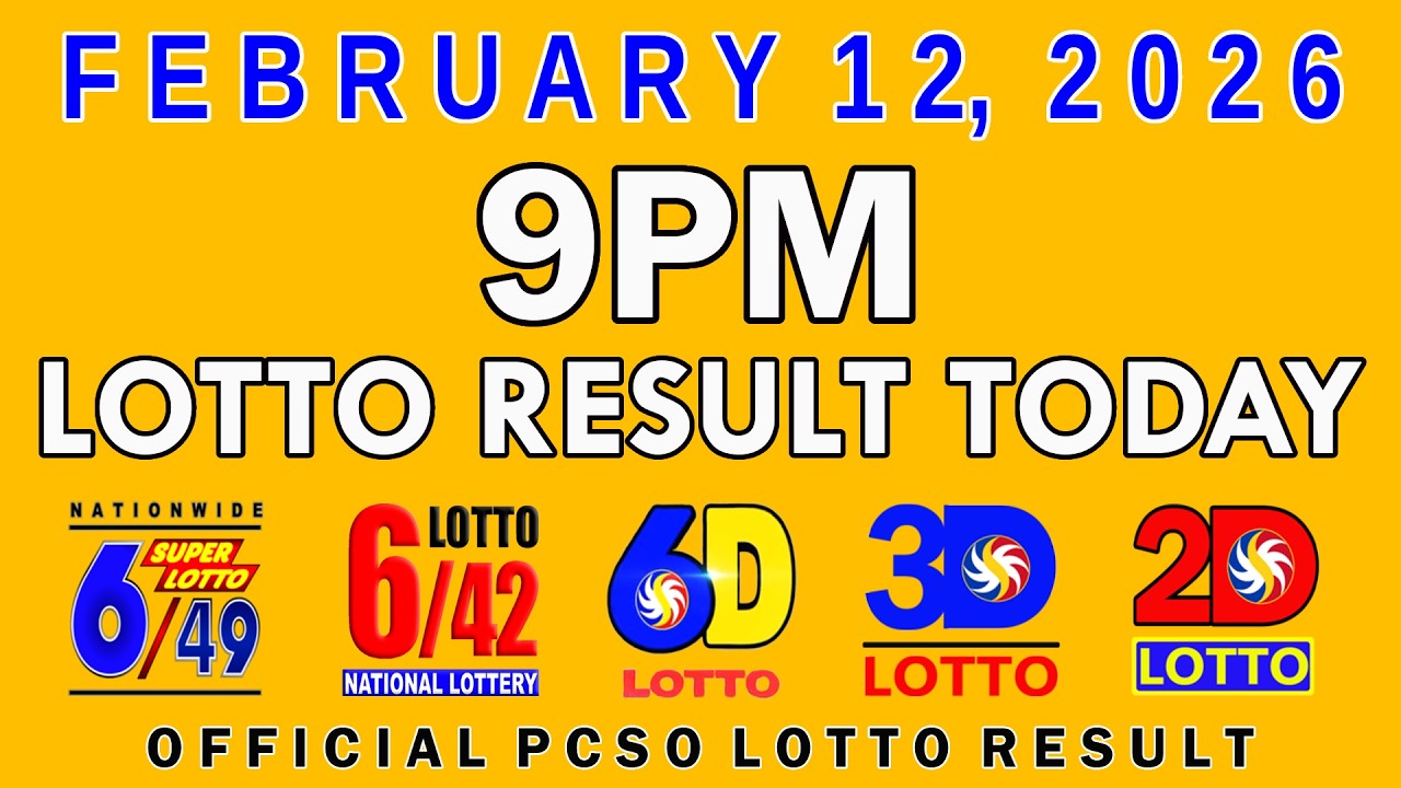9pm Lotto Result Today PCSO February 12 2026