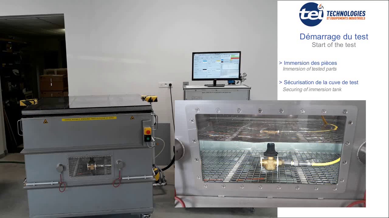 B006 - Banc de test d'épreuve et d'étanchéité TEI / Proof & leak test bench