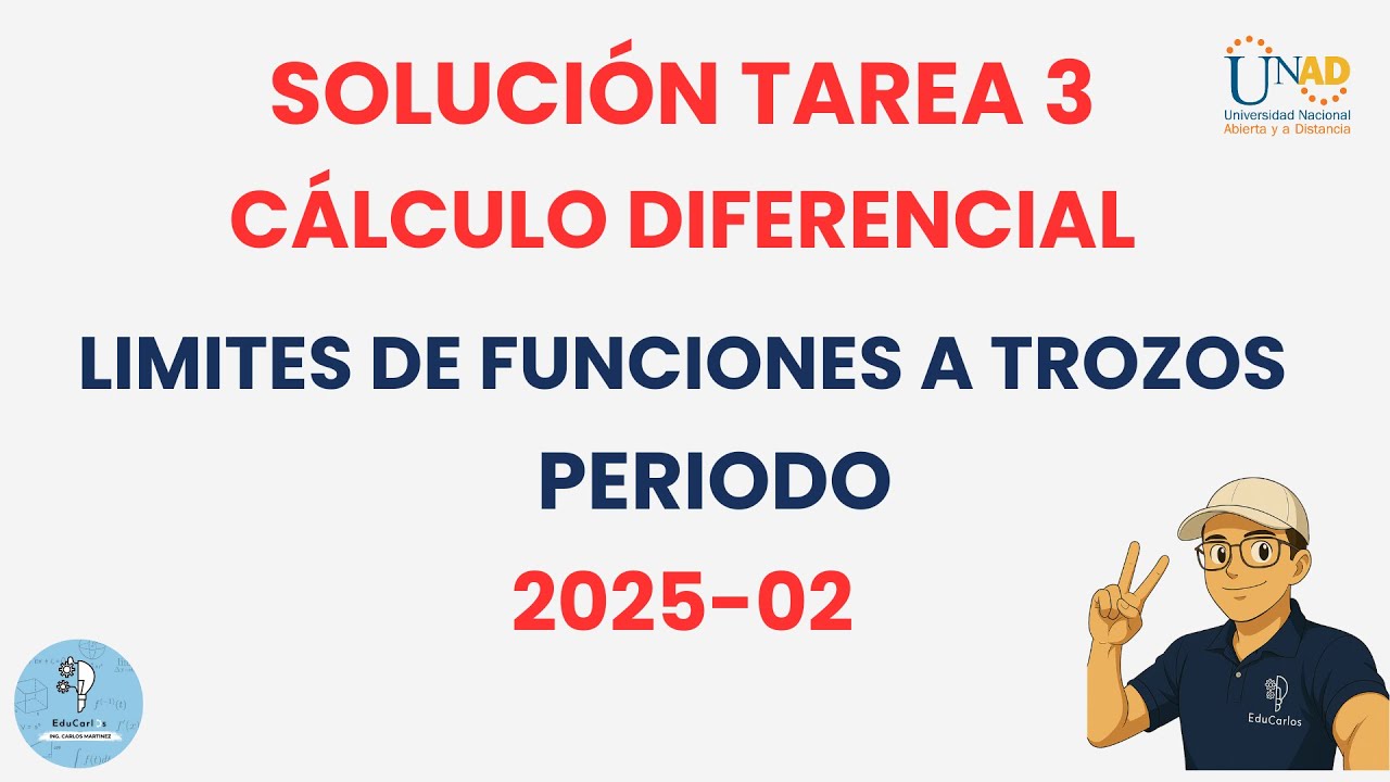 Ejercicios 1. Límites de funciones a trozos | Solución Tarea 3 Calculo Diferencial 2025-02