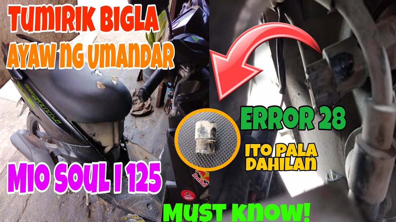 Biglang Tumirik at Ayaw ng Umandar ang kanyang Yamaha Mio Soul i 125 | Part 1, Error 28 | Alamin.