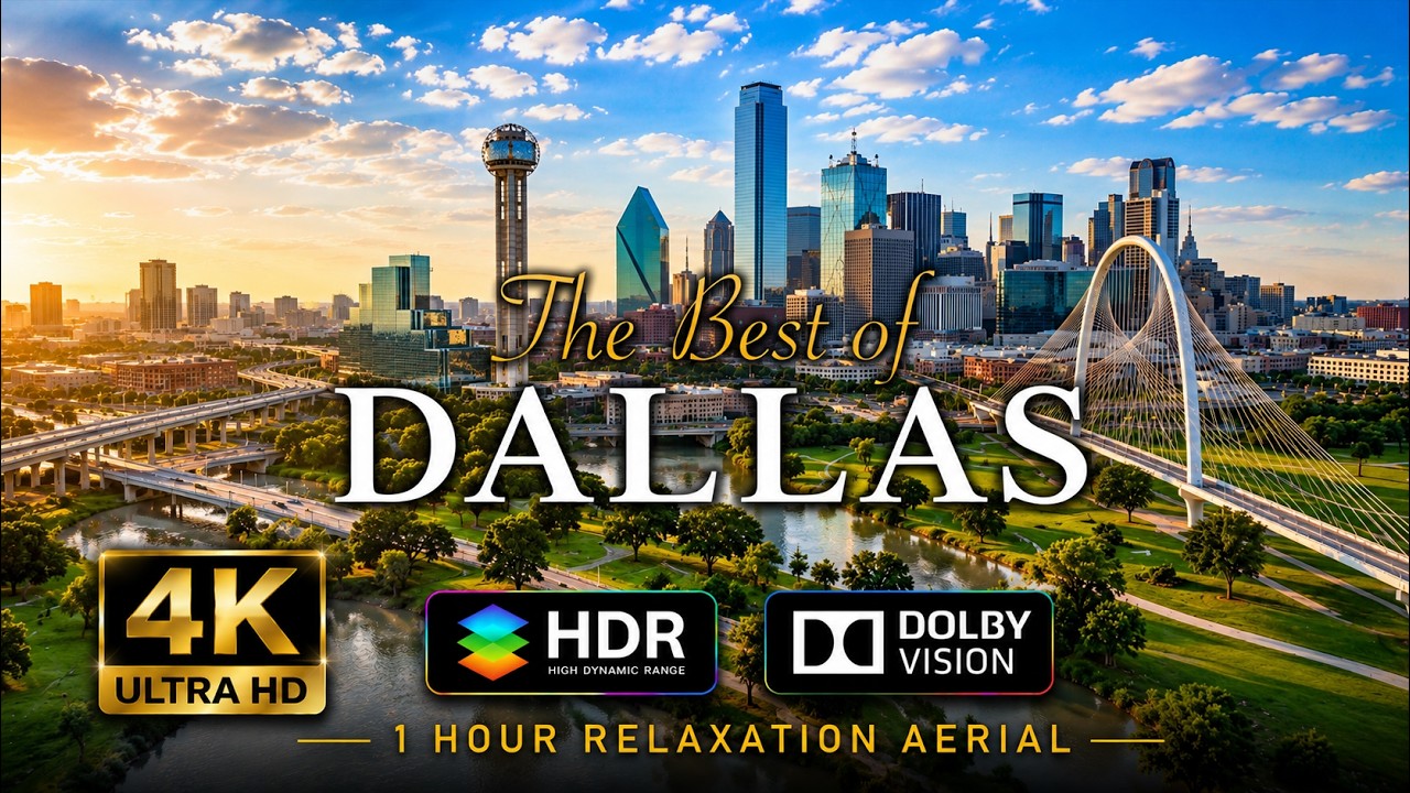 [4K] DALLAS 2026 🇺🇸 Texas - 1 Hour Drone Aerial Relaxation Film | TX USA United States America