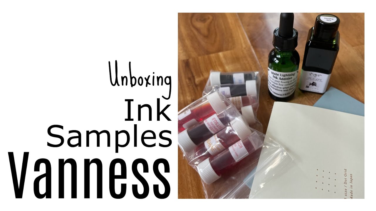 Vanness Pens Unboxing: Ink Samples * White Lightening * Midori Letter pads