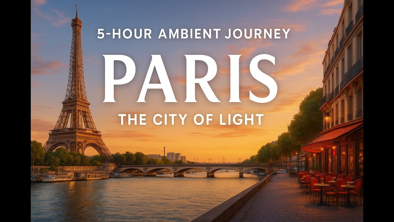 Paris Streets & Seine River – 5 Hour Relaxation Video 4K (No Talking)