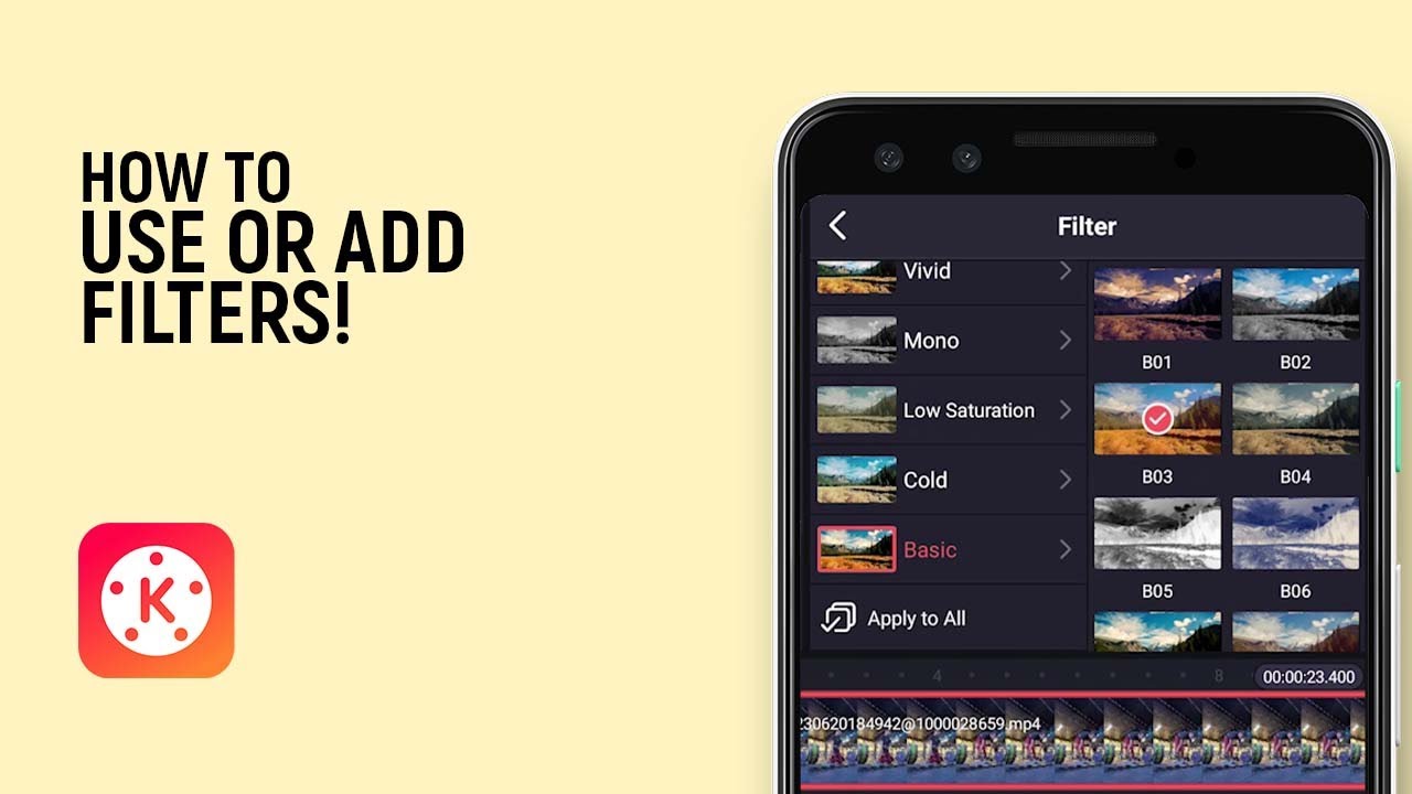 How to use Filters in Kinemaster app | How to add filters to video clip in Kinemaster [EASY]