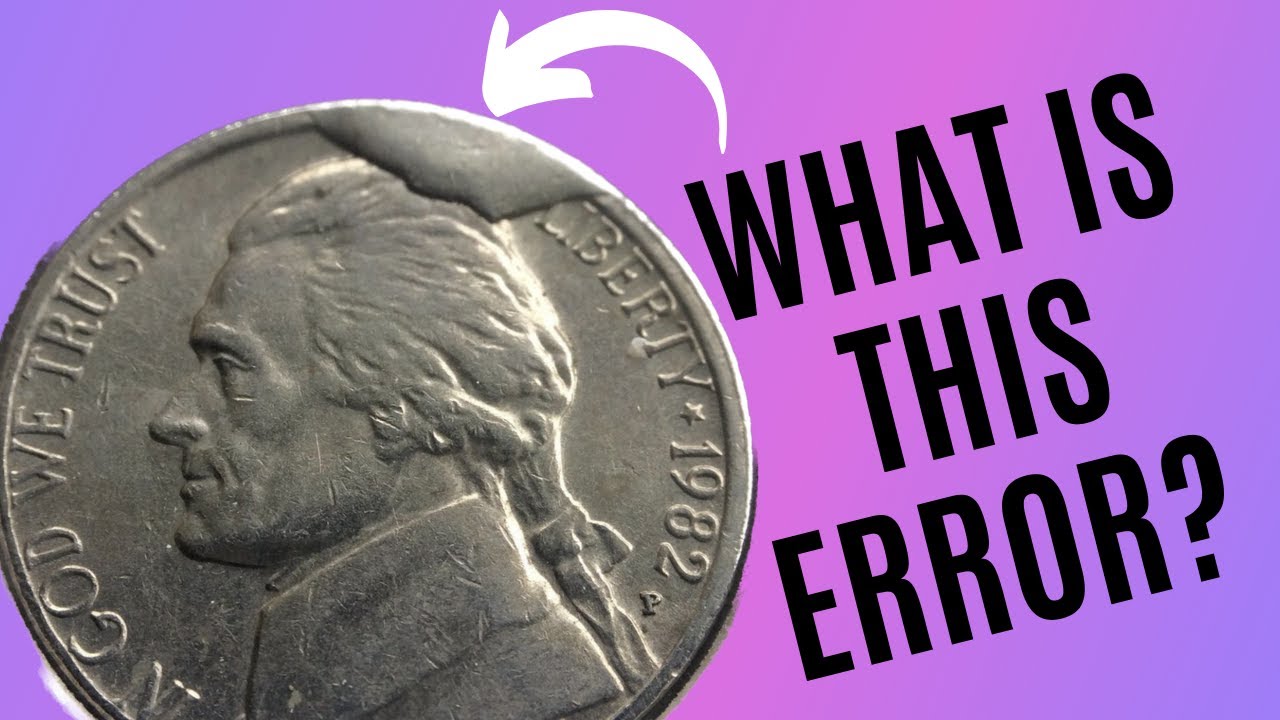 Cud Error - 1982 Jefferson Nickel - Die Break Coin Error Worth Money