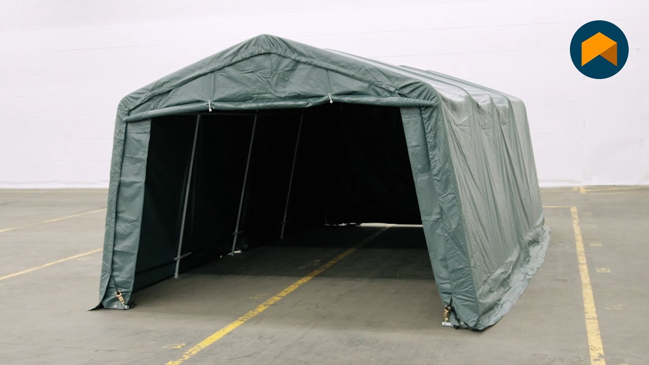 Plachtová garáž 3,3x6,2 – postup montáže (PVC, Premium) | Svět stanů