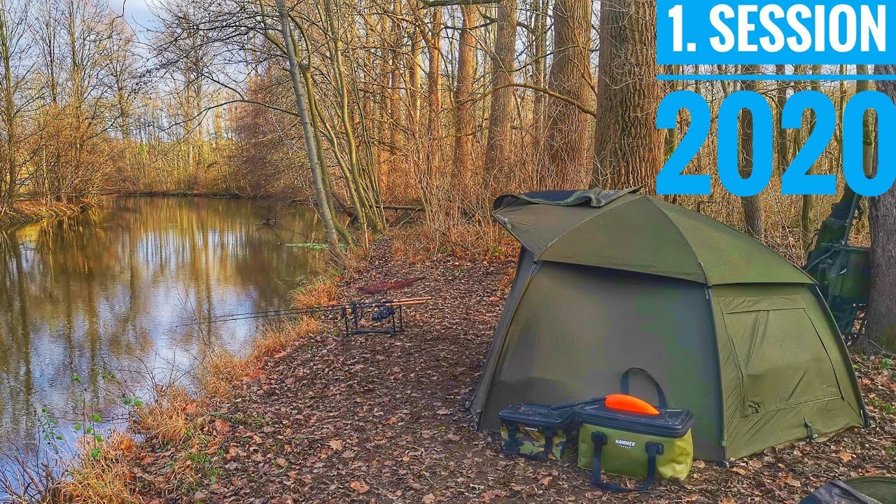 Karpfenangeln VTB 75 - 1. Session 2020 am kleinen Fluss