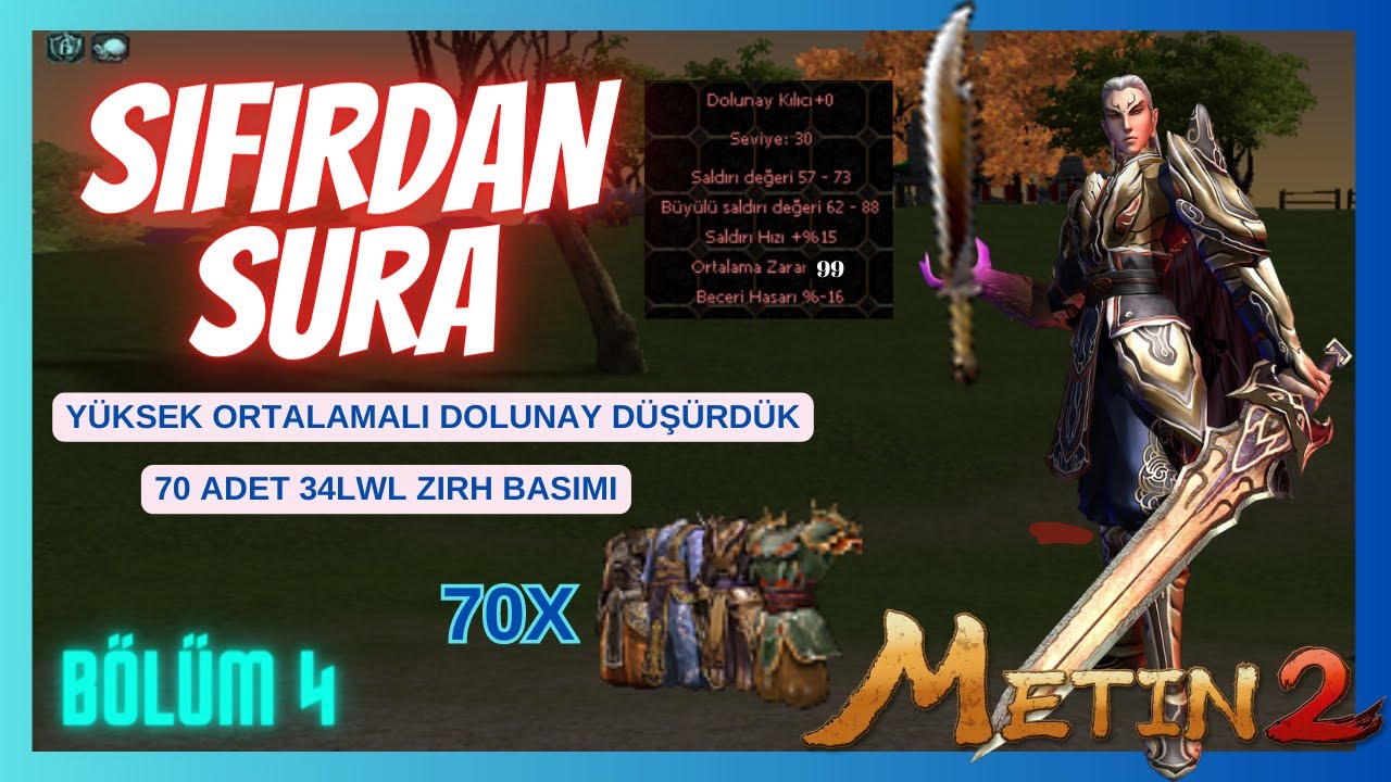 EFSANE DOLUNAY DÜŞTÜ | 70 ADET ZIRH BASIMI | VAHŞİ UZMAN | [RUBY]Charon | METİN2 TR SURA [BÖLÜM 4]