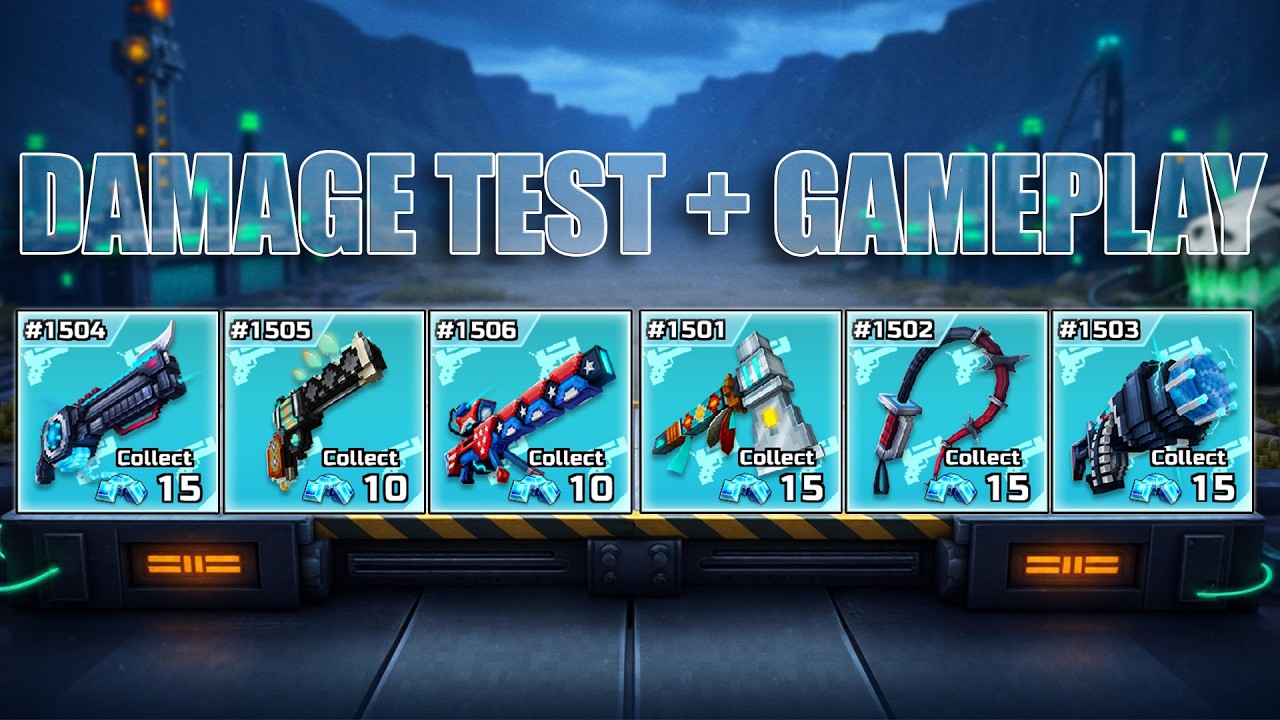 All New Guns Damage Test & Gameplay - Pixel Gun 3D 