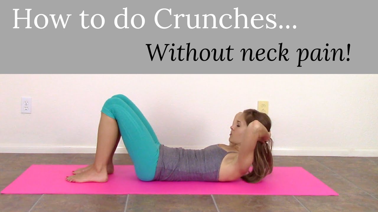 How To Do Crunches Without Neck Pain! - Crunches for Beginners