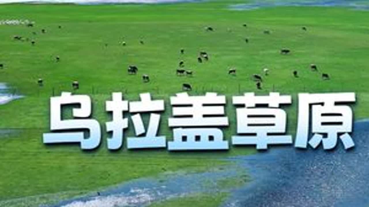 乌拉盖草原 在这里，随手一拍都是屏保大片~~ #蓝天白云绿草地 #走向旷野 #锡林郭勒草原 #逃离都市计划 #九月你好
