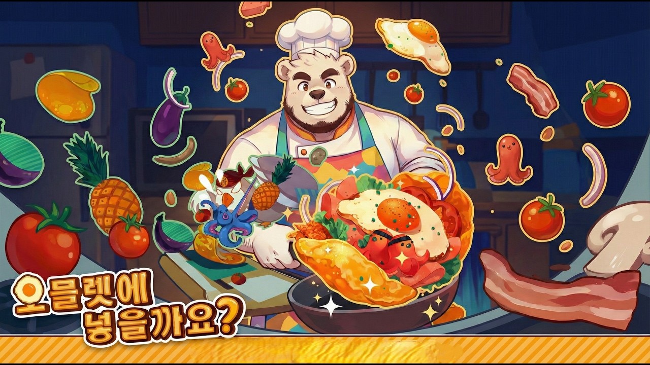 오믈렛에 넣을까요?  도전! (OMELET you cook)