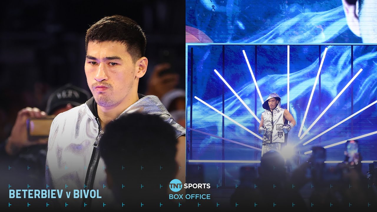 Dmitry Bivol makes SPECTACULAR RINGWALK entrance for his rematch with Artur Beterbiev ✨😮‍💨