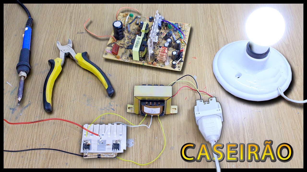 Como Fazer um Inversor simples  12v para 220V ou 127V , sem CI
