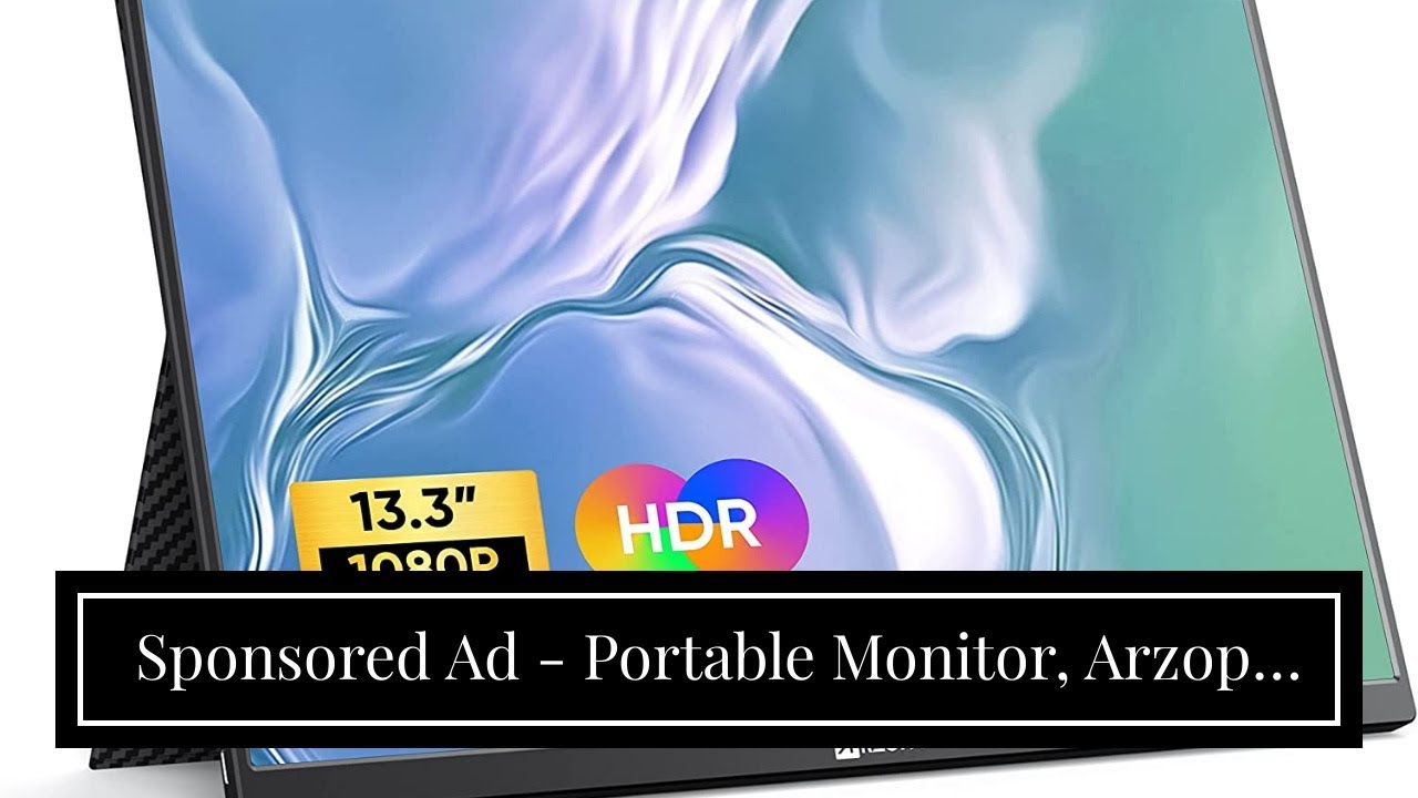Gaming Monitor - Portable Gaming Monitor, Arzopa 15.6'' 1080P FHD Laptop Monitor USB C HDMI Computer