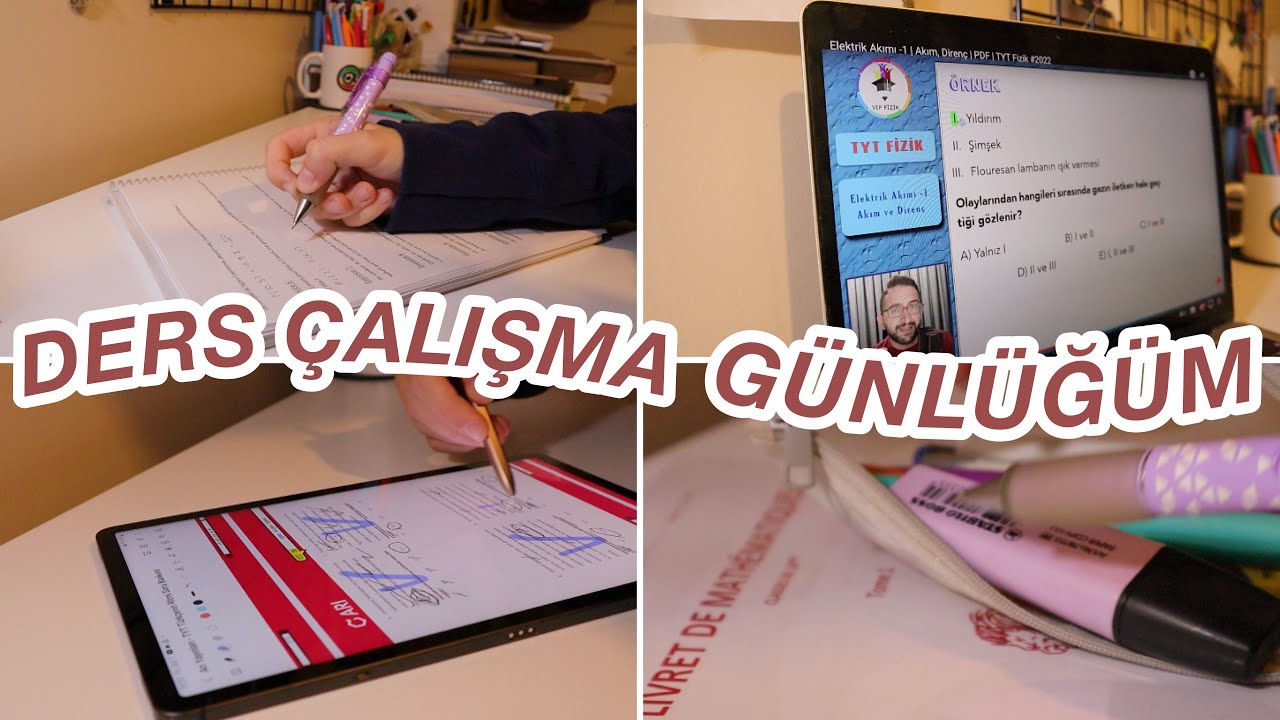 DERS ÇALIŞMA GÜNLÜĞÜM ⭐️  | okul sonrası verimli bir günüm nasıl geçiyor?