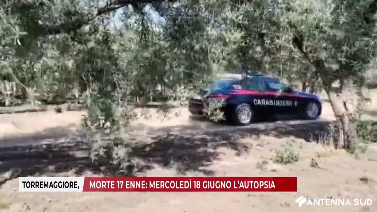 17 GIUGNO 2025 TORREMAGGIORE, MORTE 17ENNE, MERCOLEDI 18 GIUGNO L'AUTOPSIA