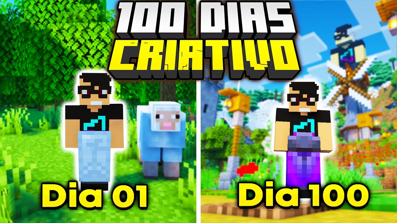 SOBREVIVI 100 DIAS NO MINECRAFT CRIATIVO 1.19 - O FILME