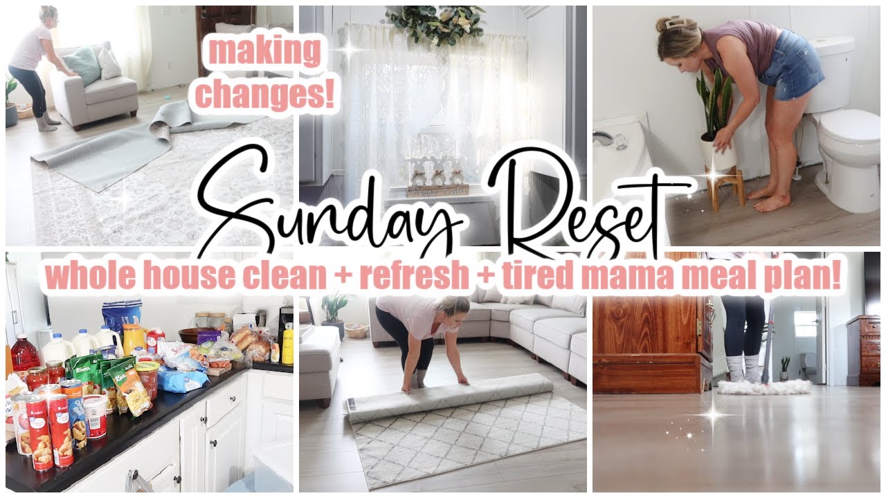 ✨ SUNDAY RESET \\ Whole House Clean With Me + Declutter + Refresh \\ Cleaning Motivation