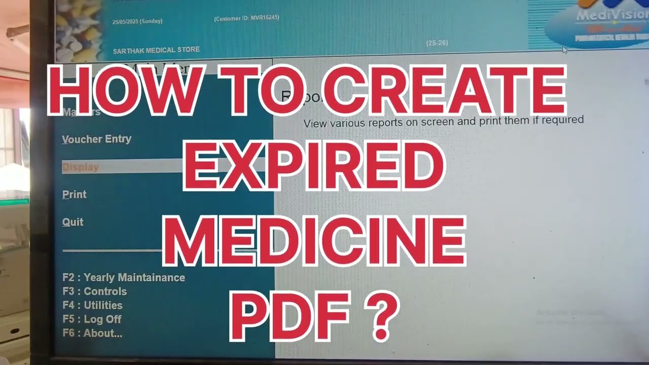 HOW TO CREATE EXPIRED MEDICINE PDF IN MEDIVISION GOLD RETAIL SOFTWARE #learning #medical #education