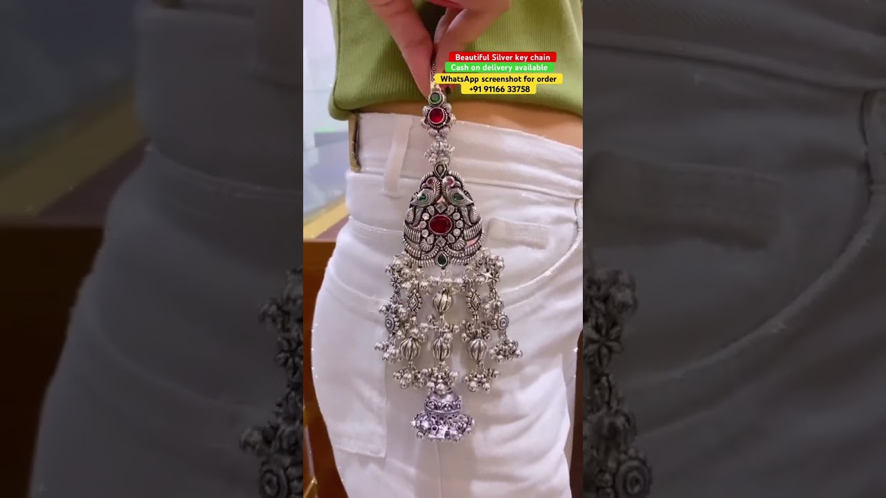 New designer beautiful silver key chain with 67% discount on instant order 